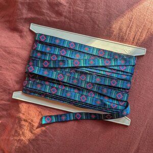 Beautiful Woven Jacquard Sewing Craft Ribbon Trim Aztec Pink Blue Green Santa Fe